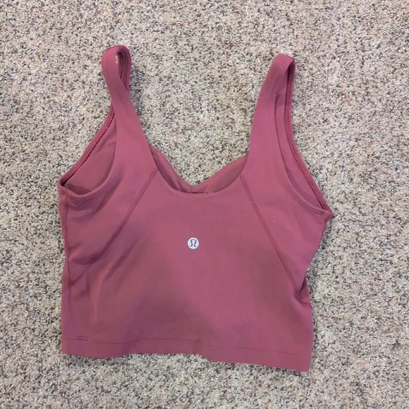 Lulu Align Tank Size 4.  Color Is Mulled Wine. - Picture 2 of 2